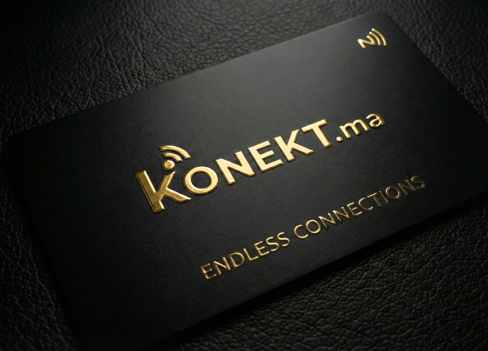 Carte de visite NFC Konekt Premium Noir et Or